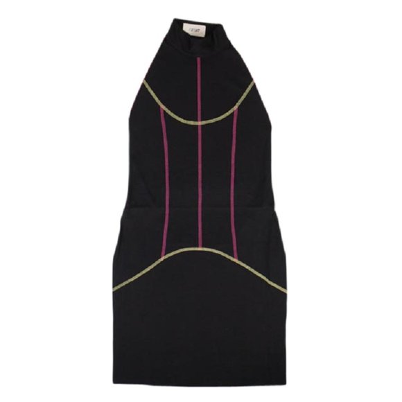 KIRIN Black 'Contrast-Piping Mini Dress Size XL $490 - Picture 1 of 5